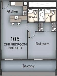 Floor plan — 1 BR