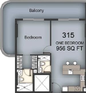 Floor plan — 1 BR