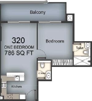 Floor plan — 1 BR