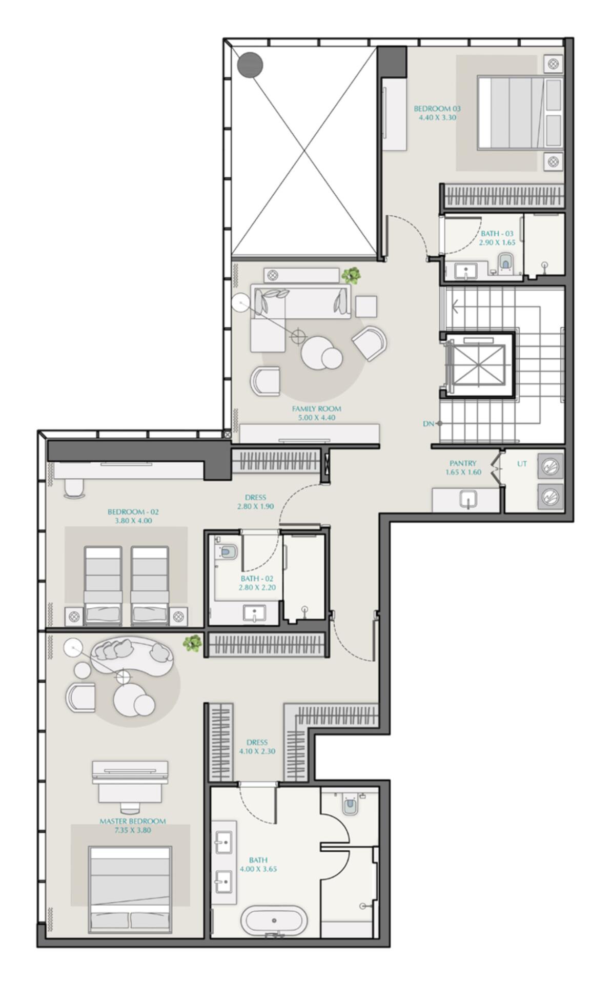 Floor plan — 4 BR