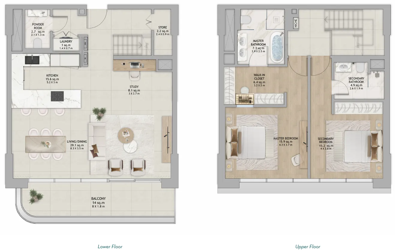 Floor plan — 2 BR