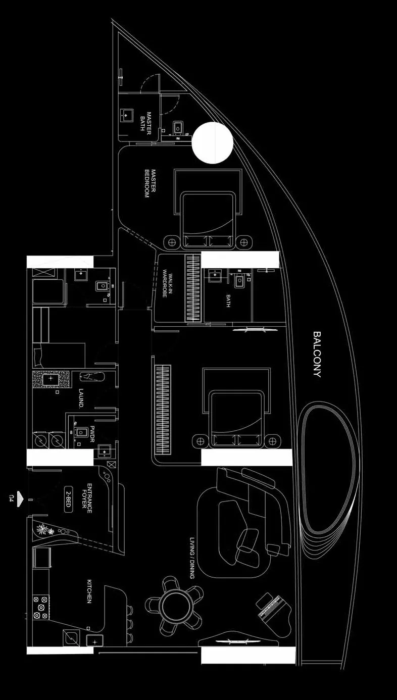 Floor plan — 2 BR