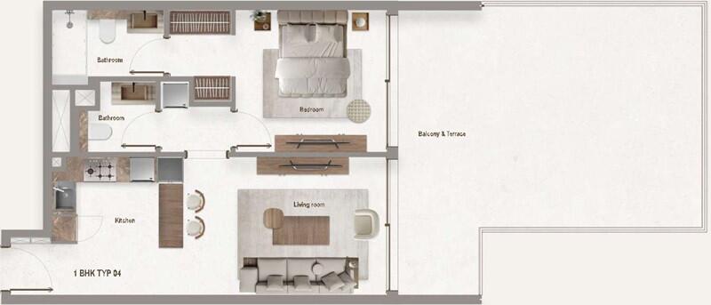 Floor plan — 1 BR
