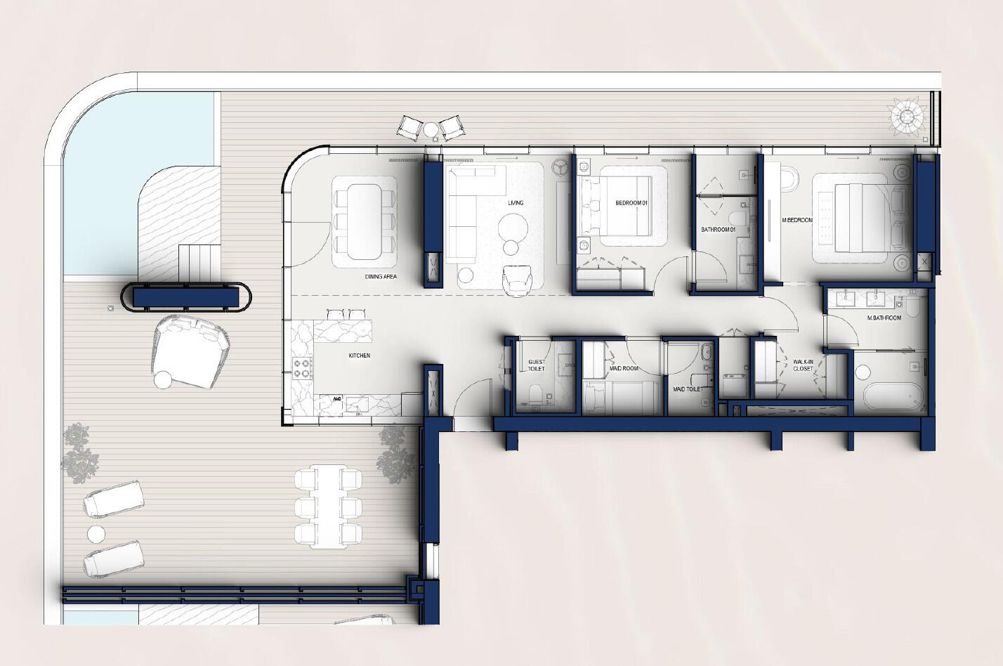 Floor plan — 2 BR