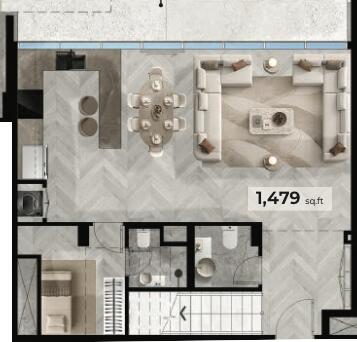 Floor plan — 2 BR