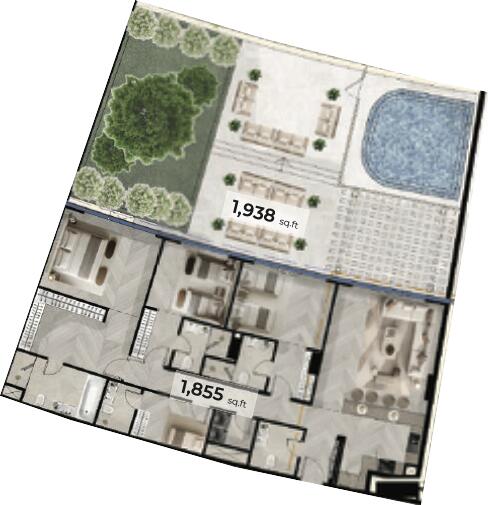 Floor plan — 3 BR