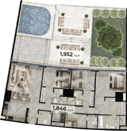 Floor plan — 3 BR