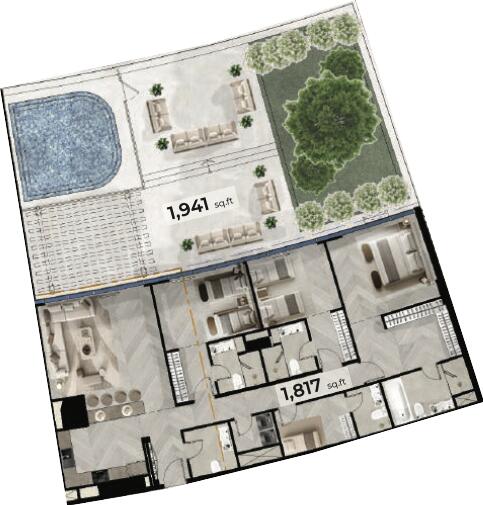 Floor plan — 3 BR