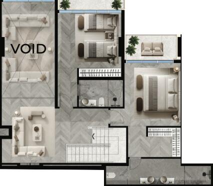 Floor plan — 3 BR