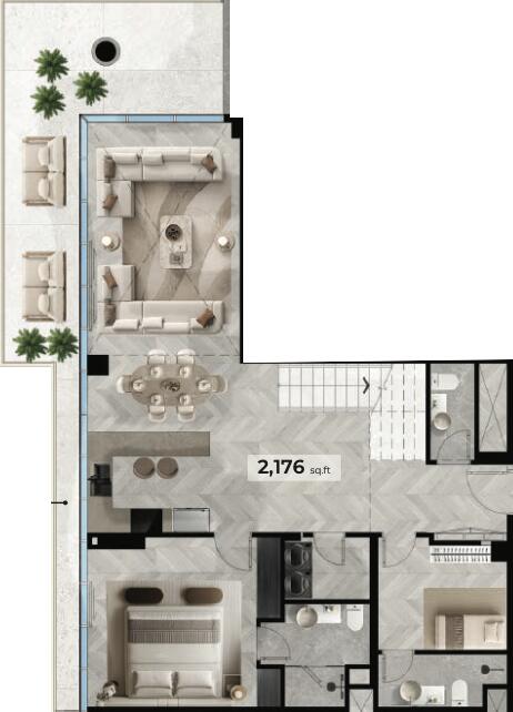 Floor plan — 3 BR