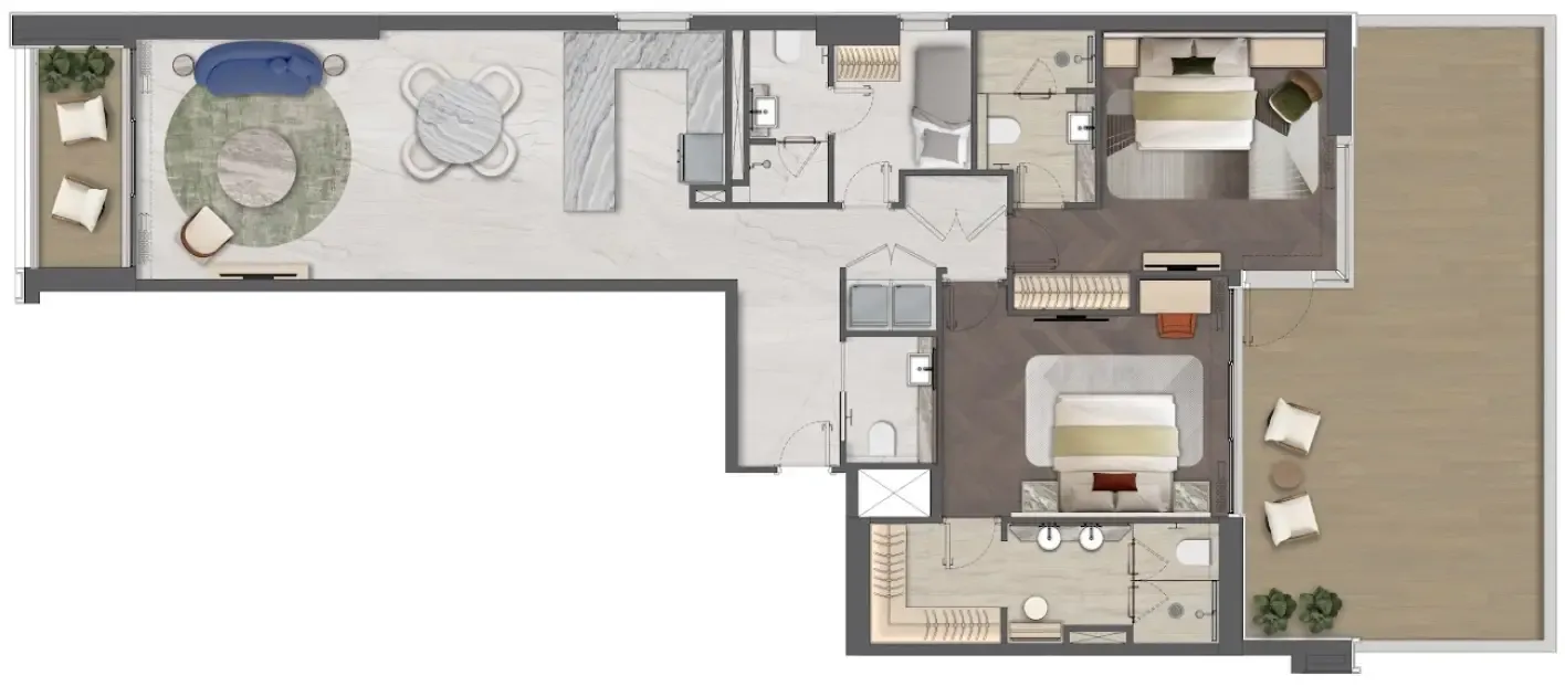 Floor plan — 2.5 BR
