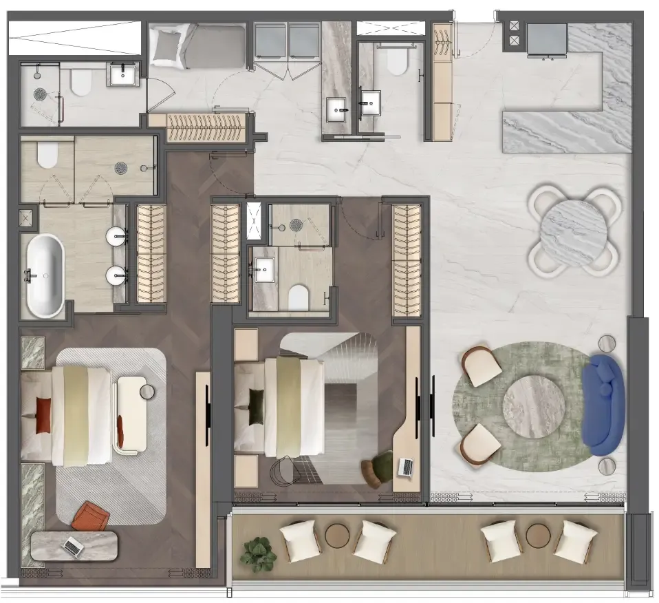 Floor plan — 2.5 BR