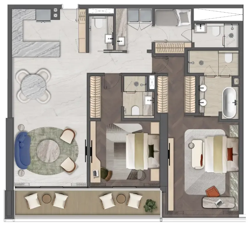 Floor plan — 2.5 BR