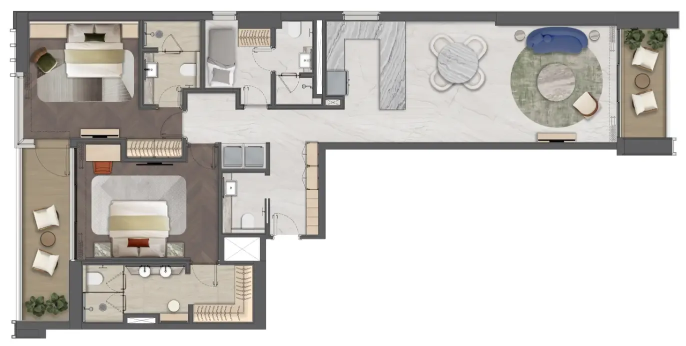 Floor plan — 2.5 BR