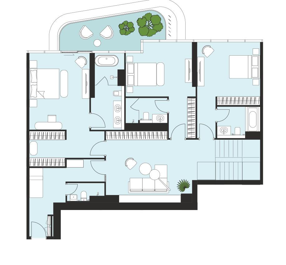 Floor plan — 4 BR