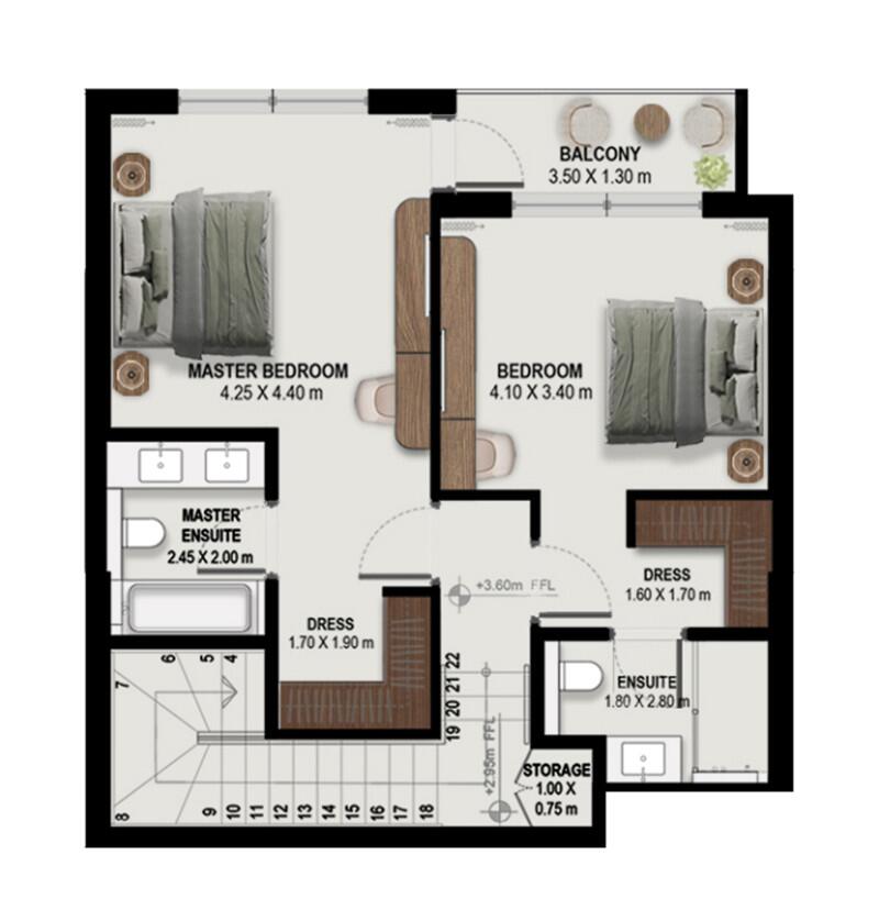 Floor plan — 2 BR
