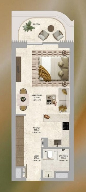 Floor plan — Studio