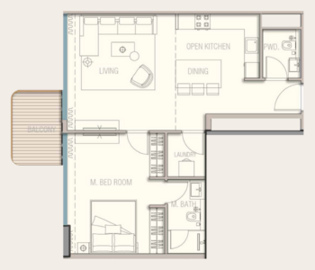 Floor plan — 1 BR