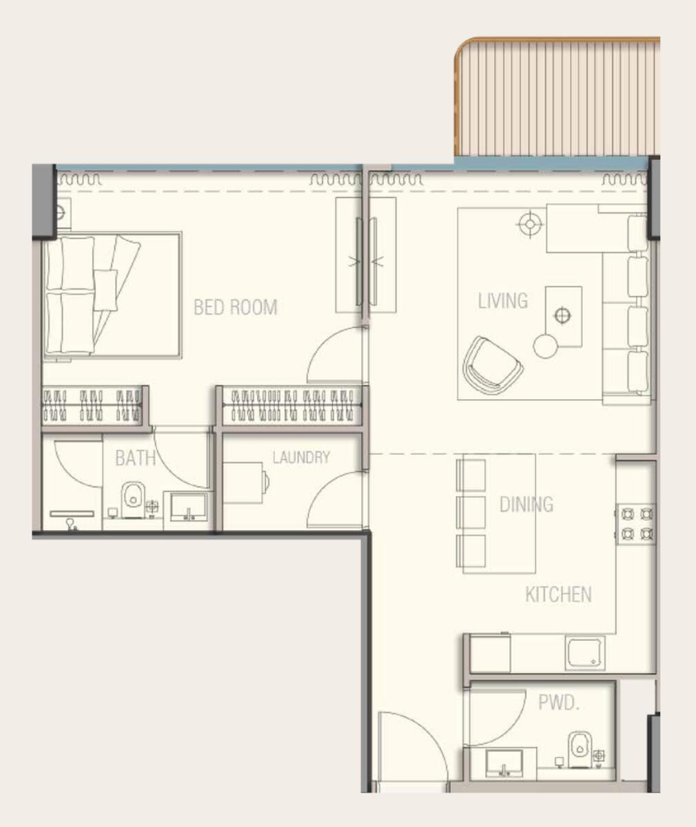 Floor plan — 1 BR