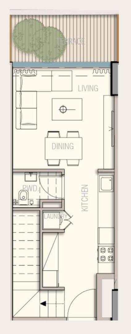 Floor plan — 1 BR