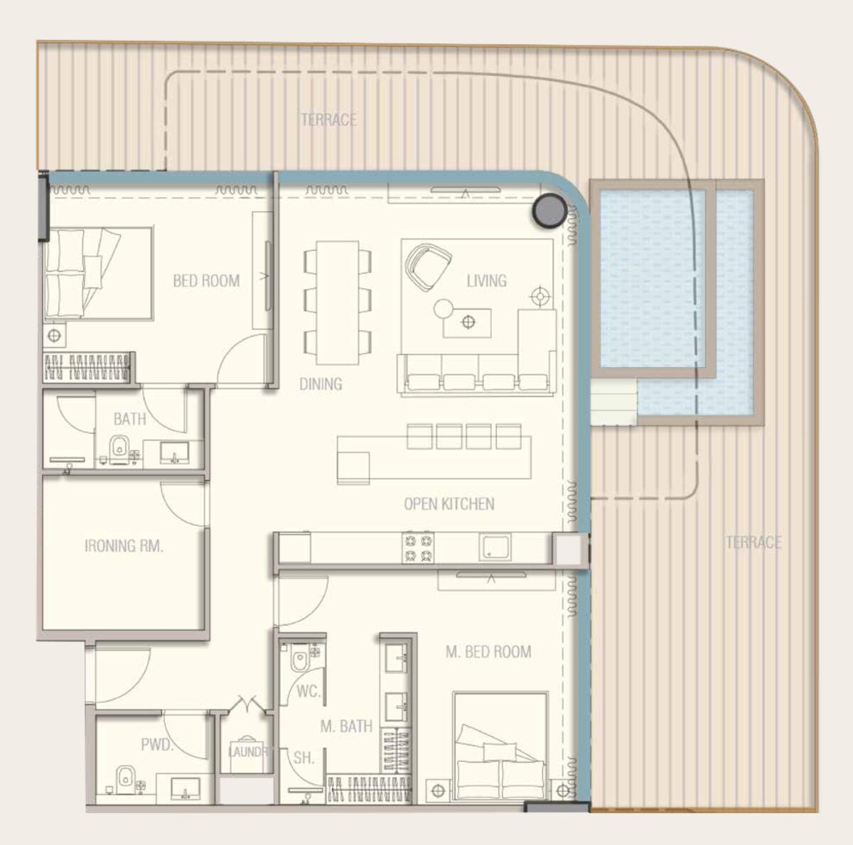 Floor plan — 2 BR
