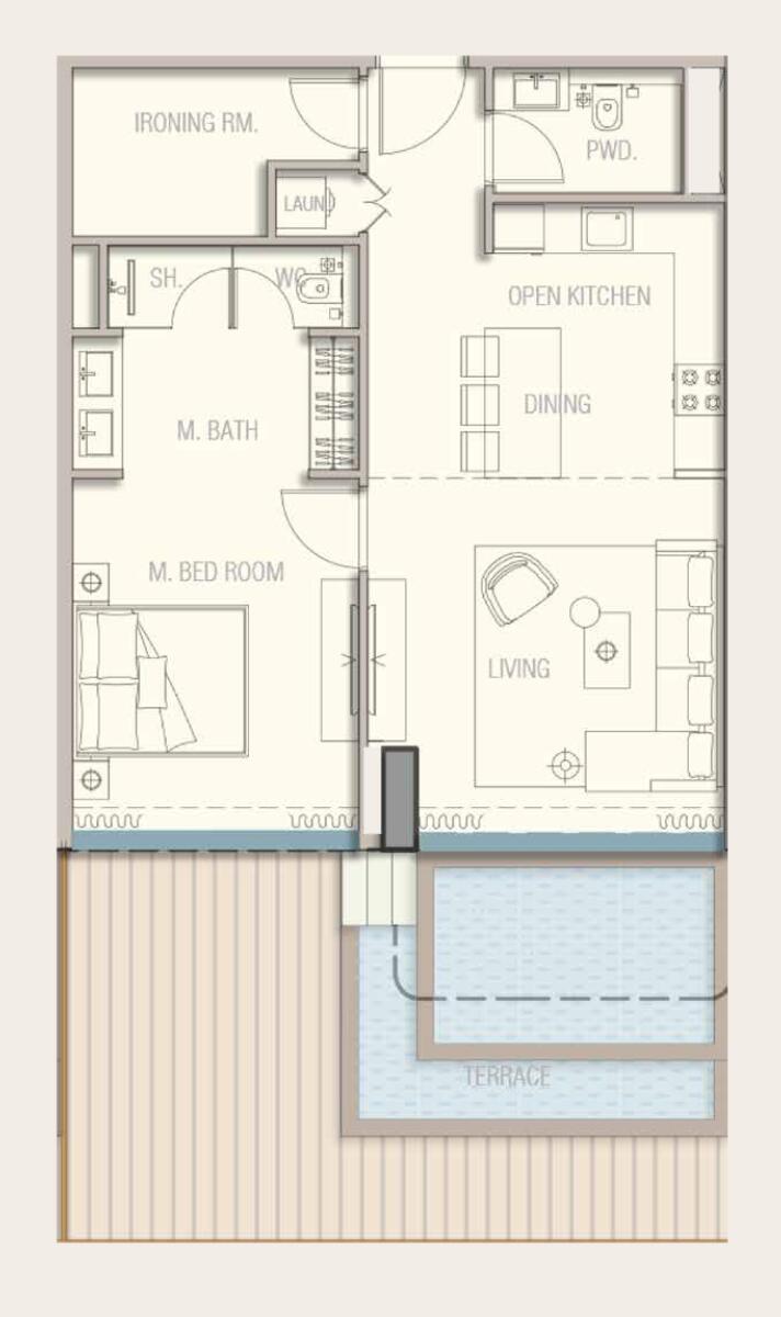 Floor plan — 1 BR