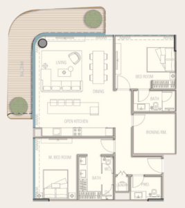 Floor plan — 2 BR