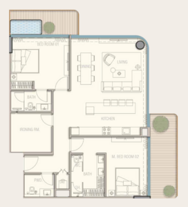 Floor plan — 2 BR