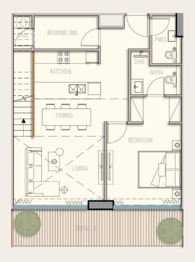 Floor plan — 2 BR