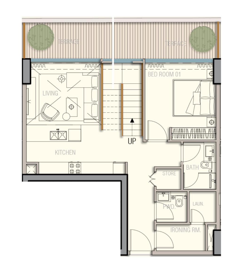 Floor plan — 2 BR