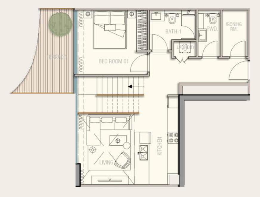 Floor plan — 2 BR