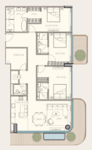 Floor plan — 3 BR