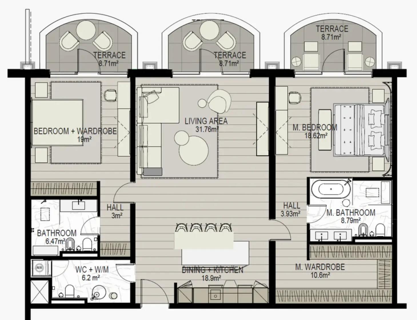 Floor plan — 2 BR
