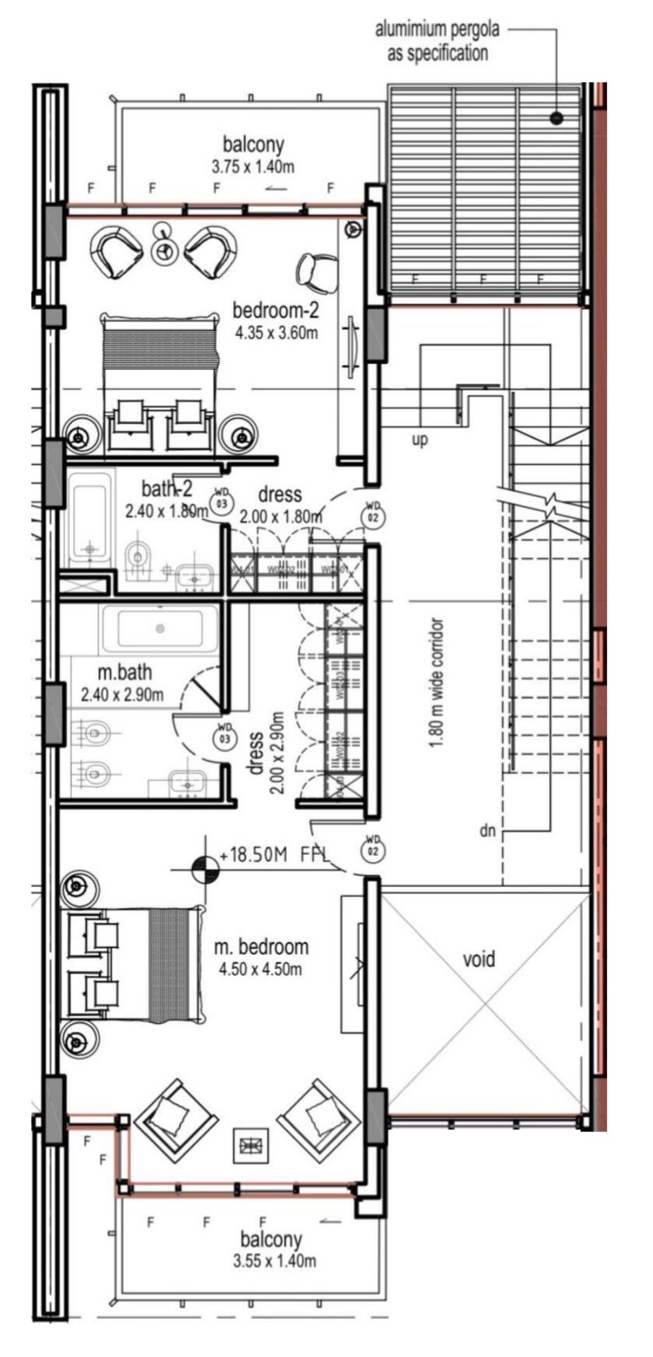 Floor plan — 3 BR