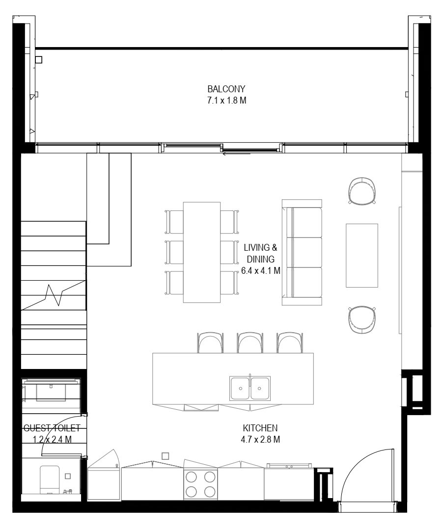 Floor plan — 1 BR