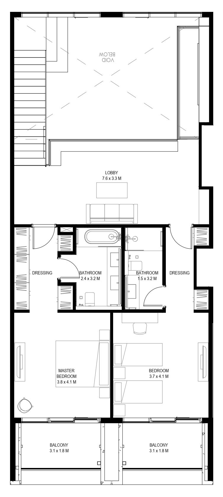 Floor plan — 2 BR