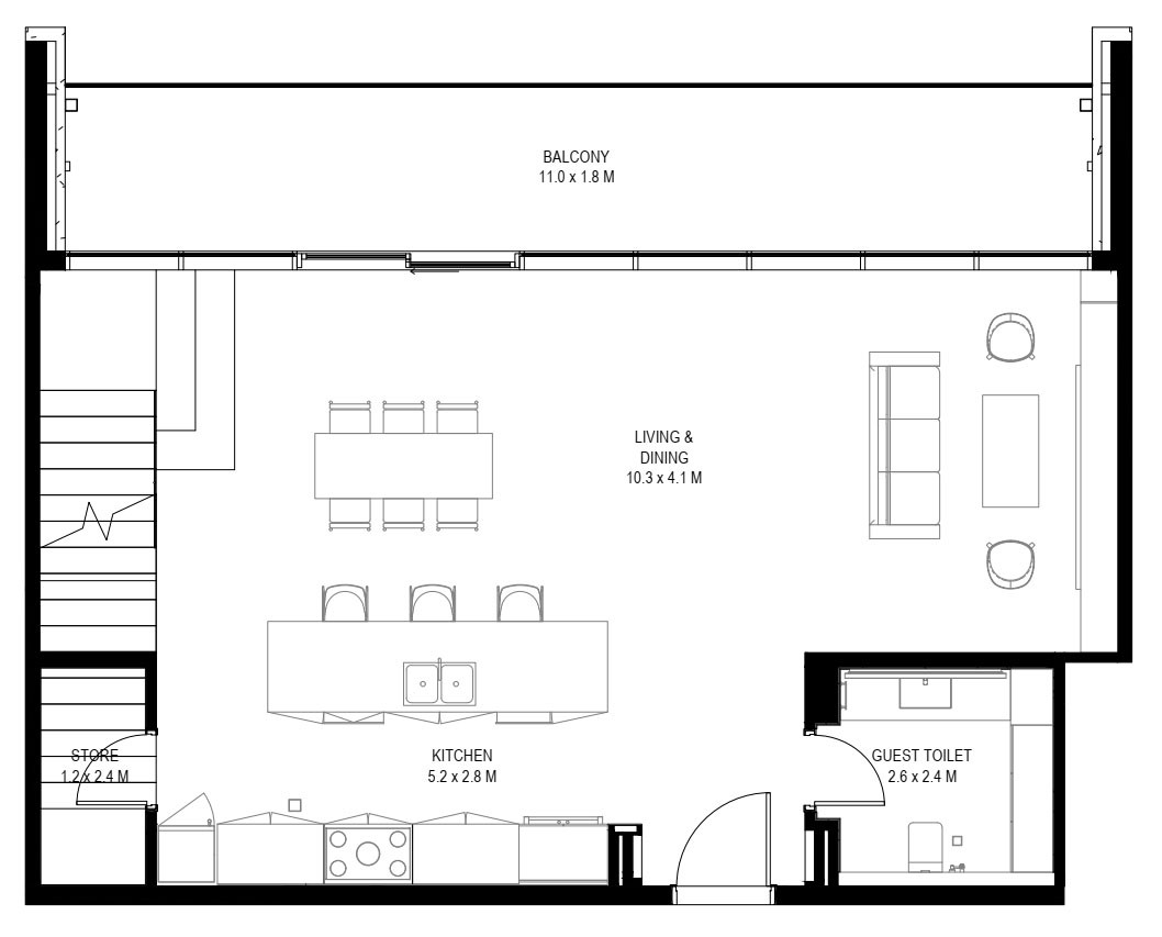 Floor plan — 2 BR