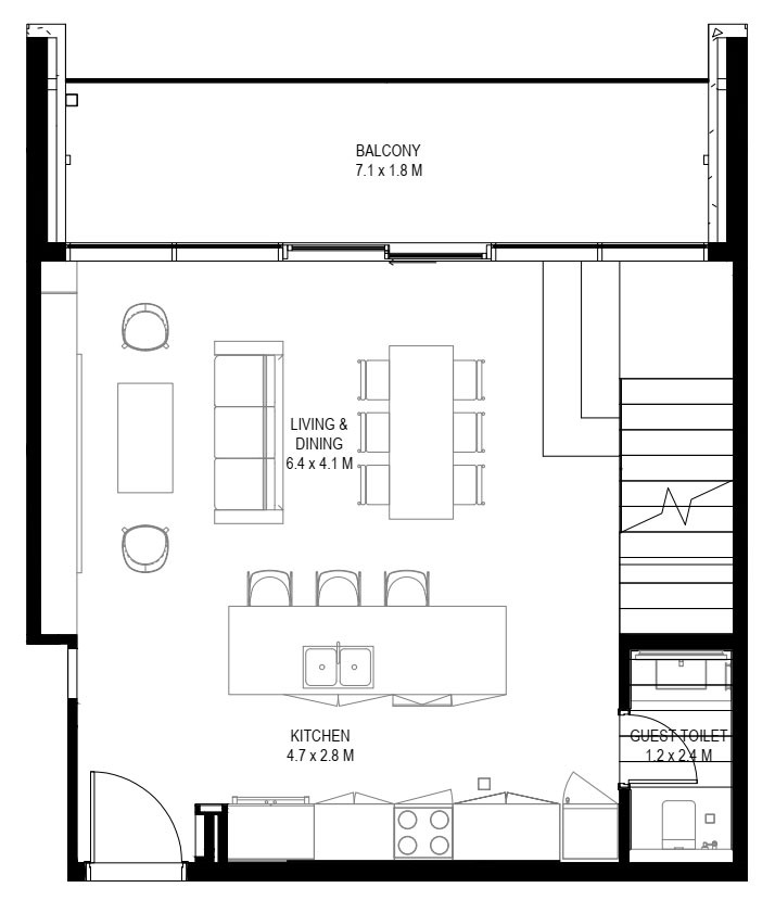 Floor plan — 2 BR