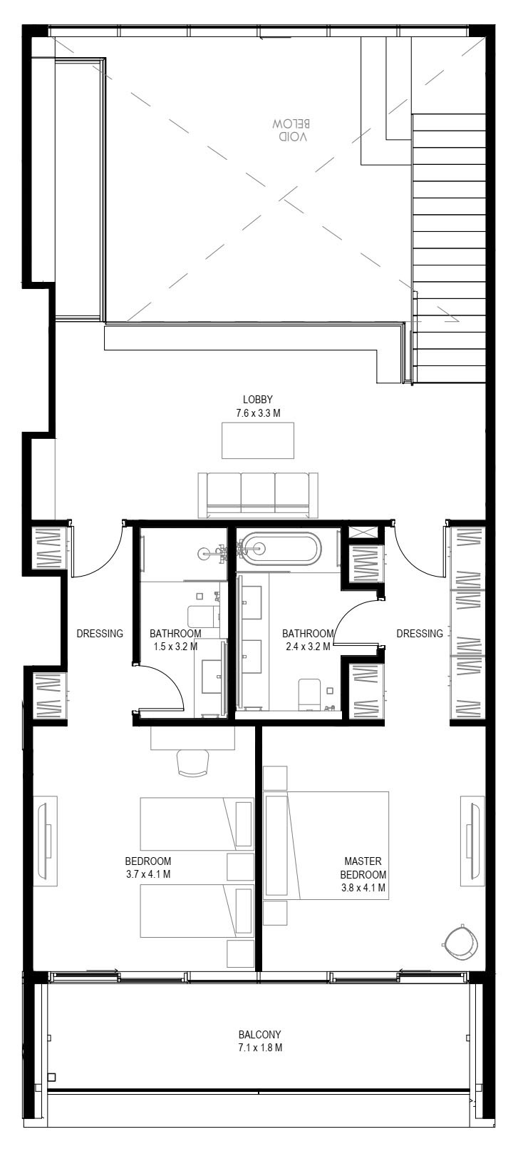 Floor plan — 2 BR