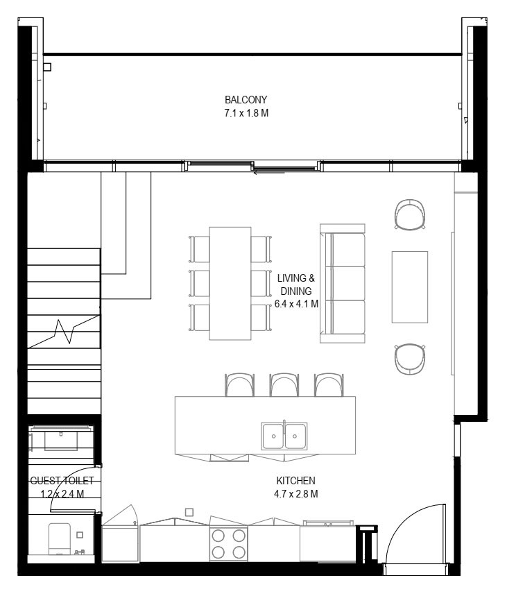 Floor plan — 2 BR