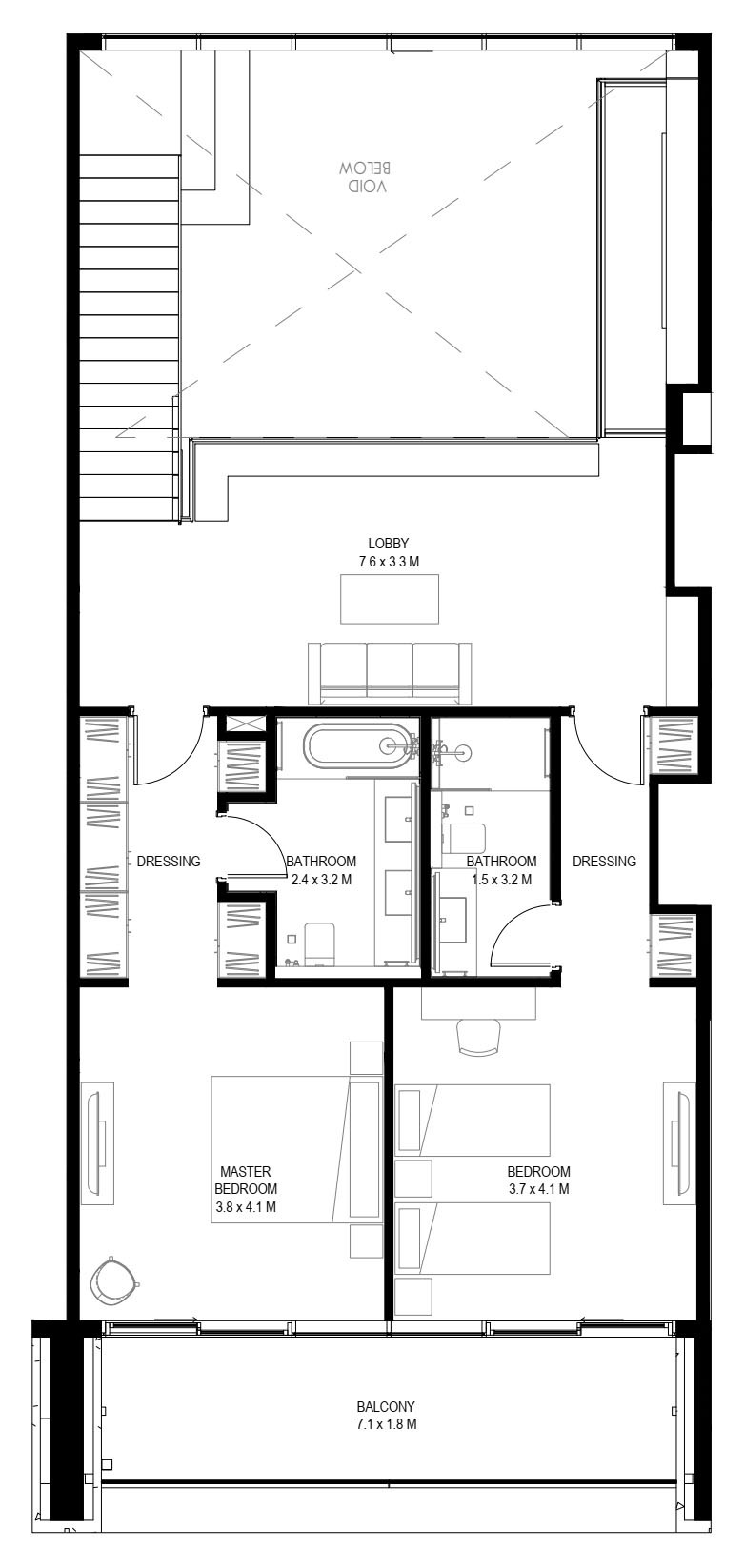 Floor plan — 2 BR