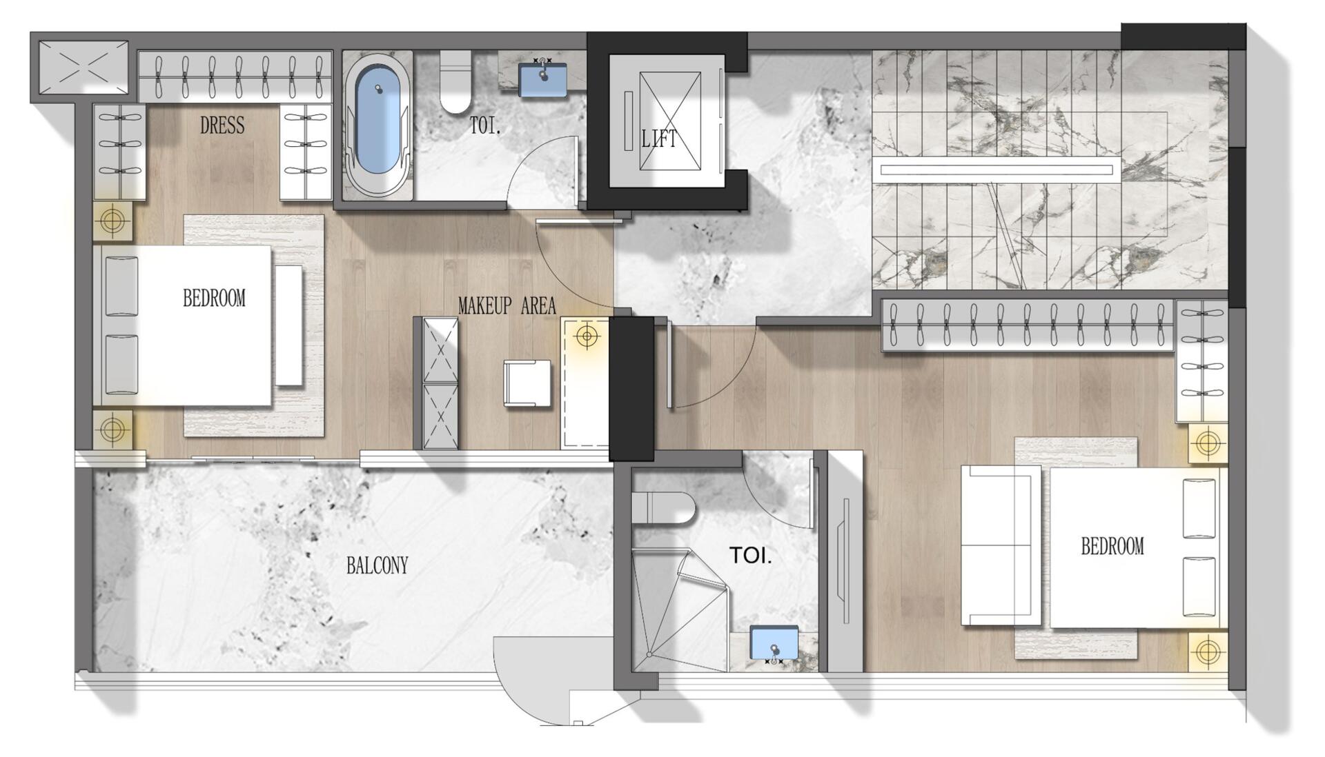 Floor plan — 3 BR