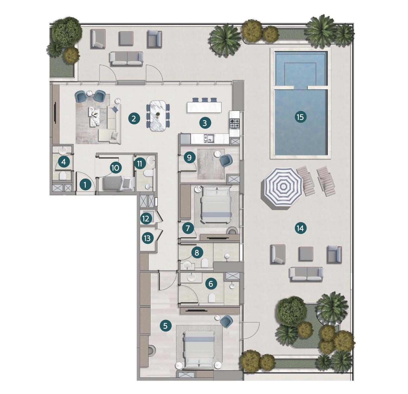 Floor plan — 2 BR