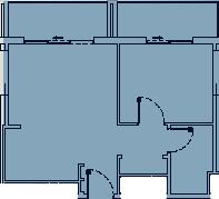 Floor plan — 1 BR