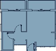 Floor plan — 1 BR