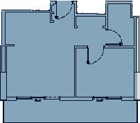 Floor plan — 1 BR