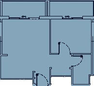 Floor plan — 1 BR