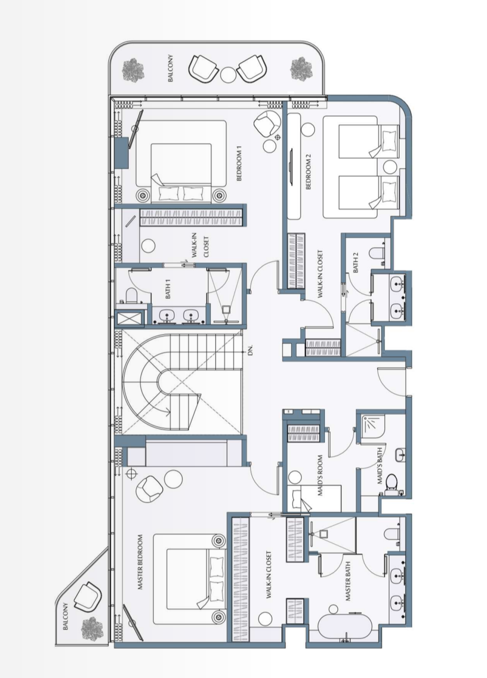Floor plan — 3 BR