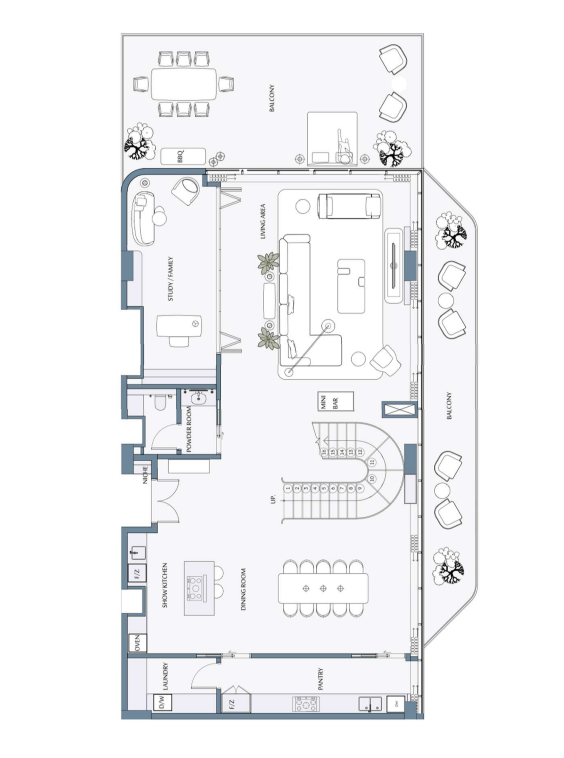Floor plan — 3 BR