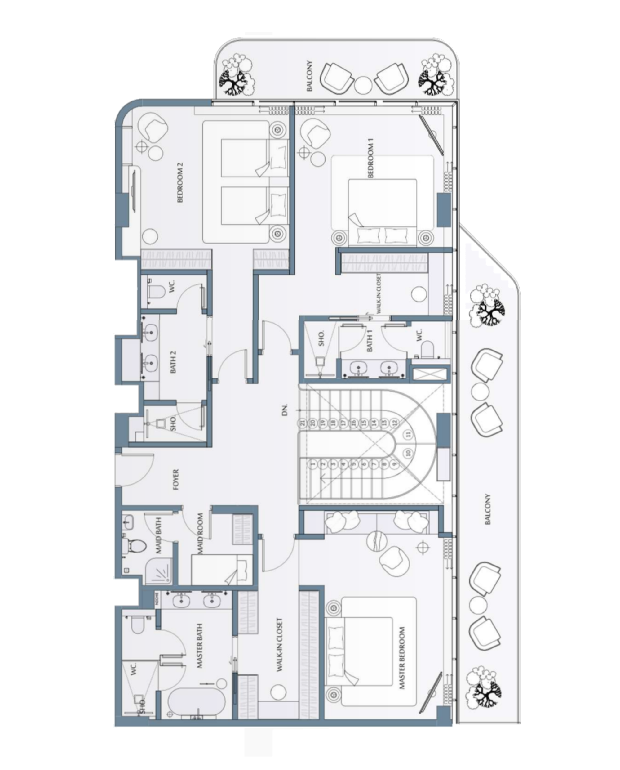 Floor plan — 3 BR